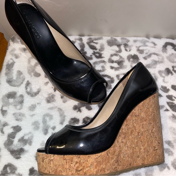 JIMMY CHOO Cork Wedge Pumps - Picture 2 of 6